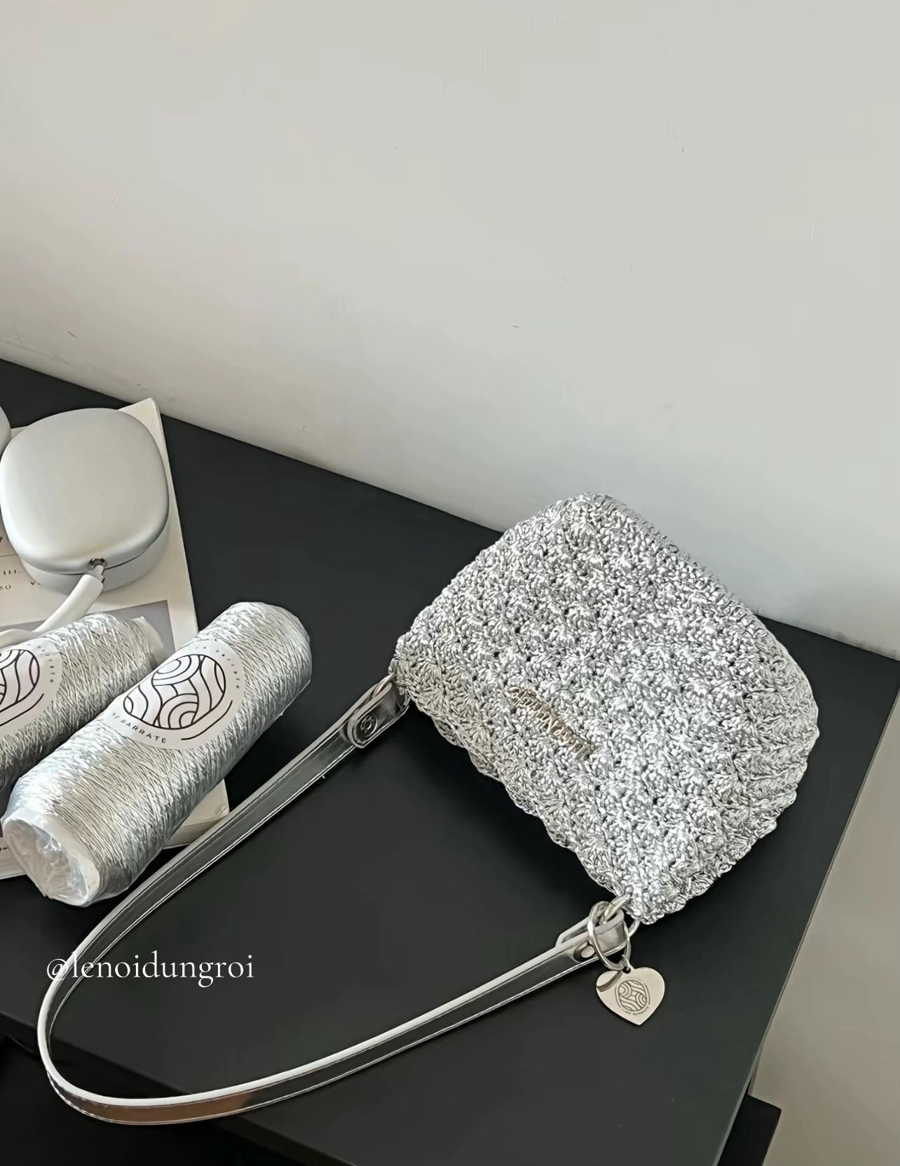 Crochet Silver Shell Stitch Bag Pattern Tutorial