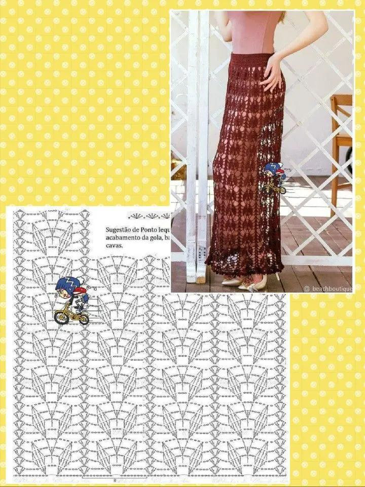 Crochet Skirt Patterns: Long Maxi and Short Mini with Detailed Charts