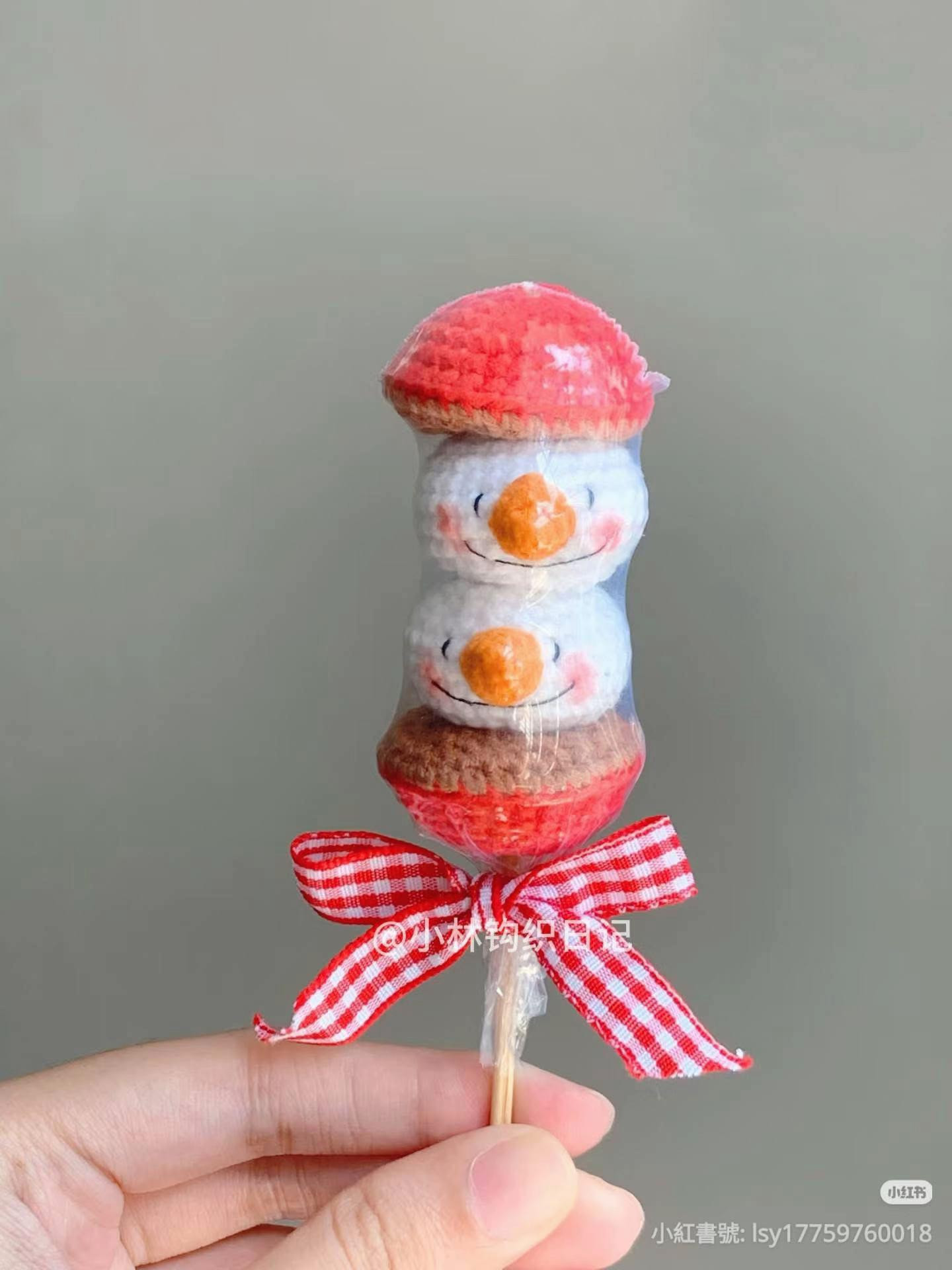 Crochet Snowman Tanghulu Amigurumi Pattern Chart