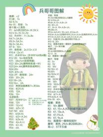 Crochet Soldier Doll Pattern Chart with Instructions