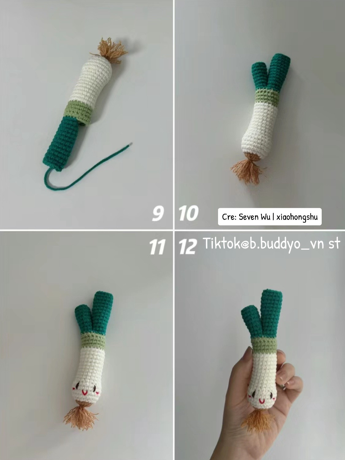 Crochet Spring Onion Amigurumi Pattern Tutorial