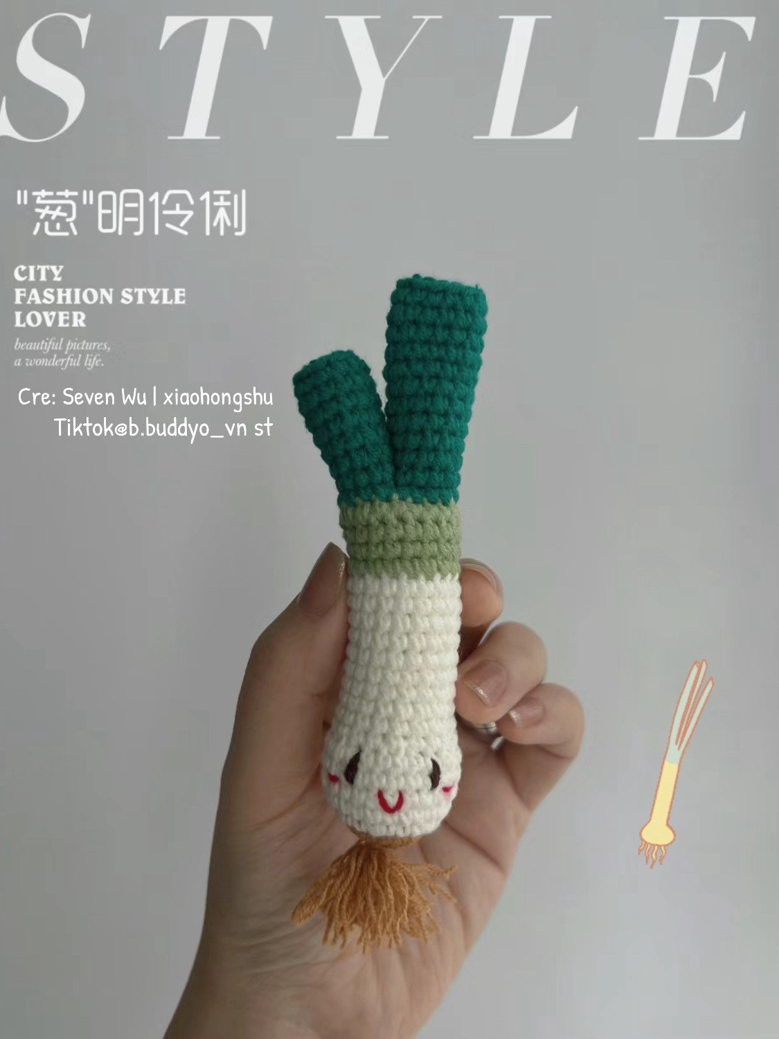 Crochet Spring Onion Amigurumi Pattern Tutorial