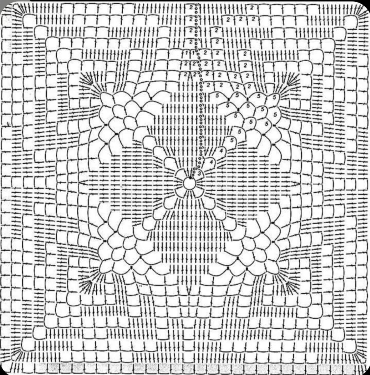 Crochet Square Motif Patterns for Baby Blankets and Tablecloths