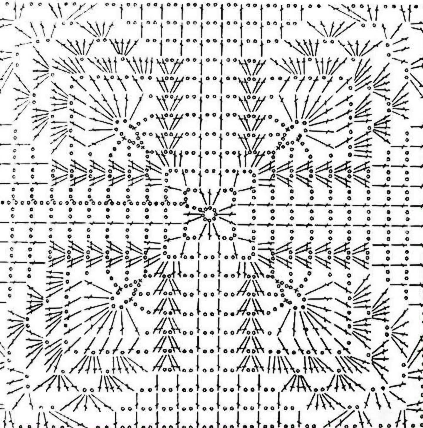 Crochet Square Motif Patterns for Baby Blankets and Tablecloths