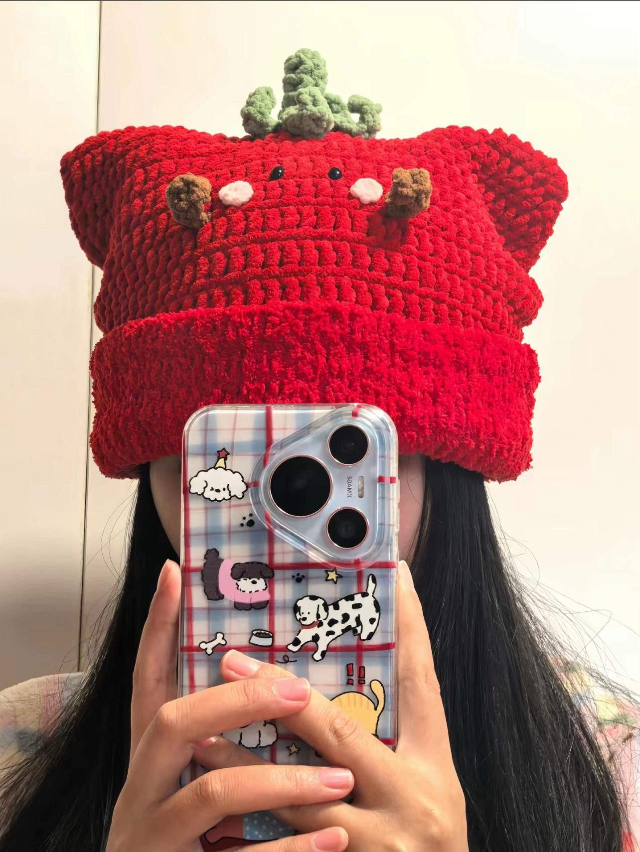 Crochet Star Cat Ear Hat Pattern with Chart and Materials