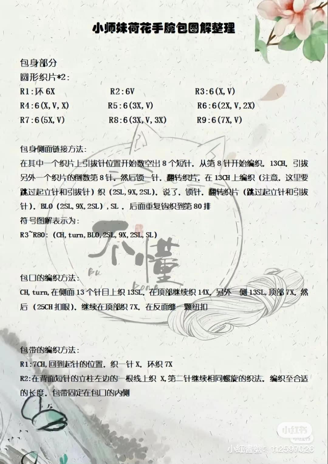 Crochet Strawberry Bag and Lotus Flower Wristlet Patterns