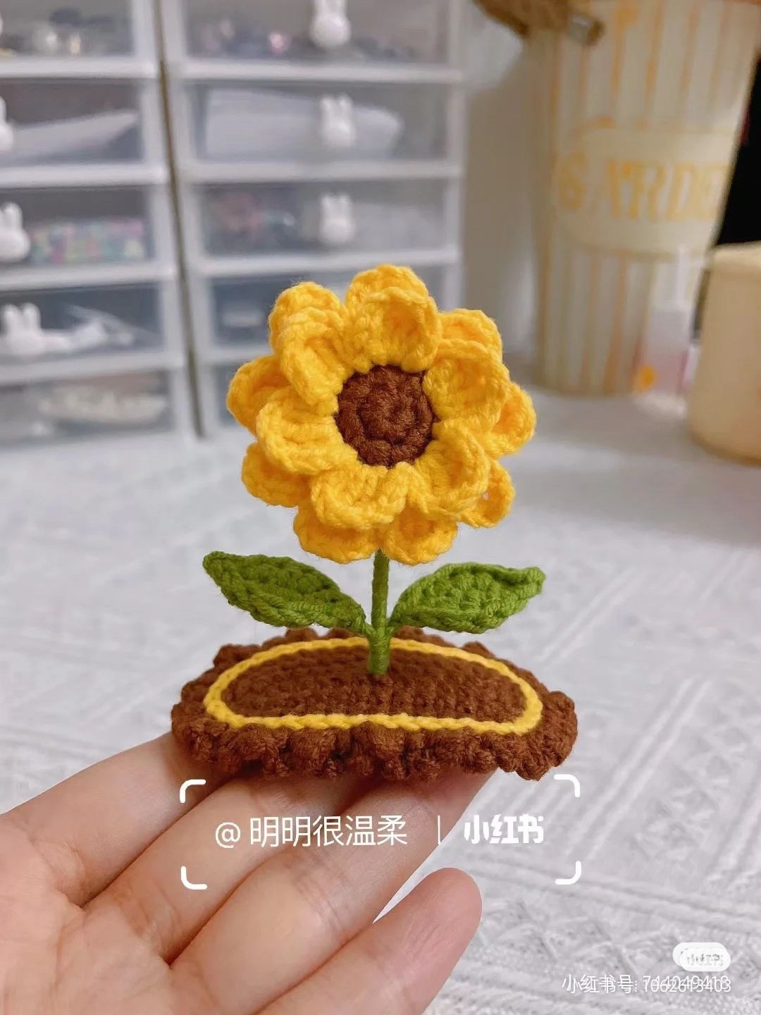 Crochet Strawberry Bow and Flower Hair Clip Chart with Pattern Instructions