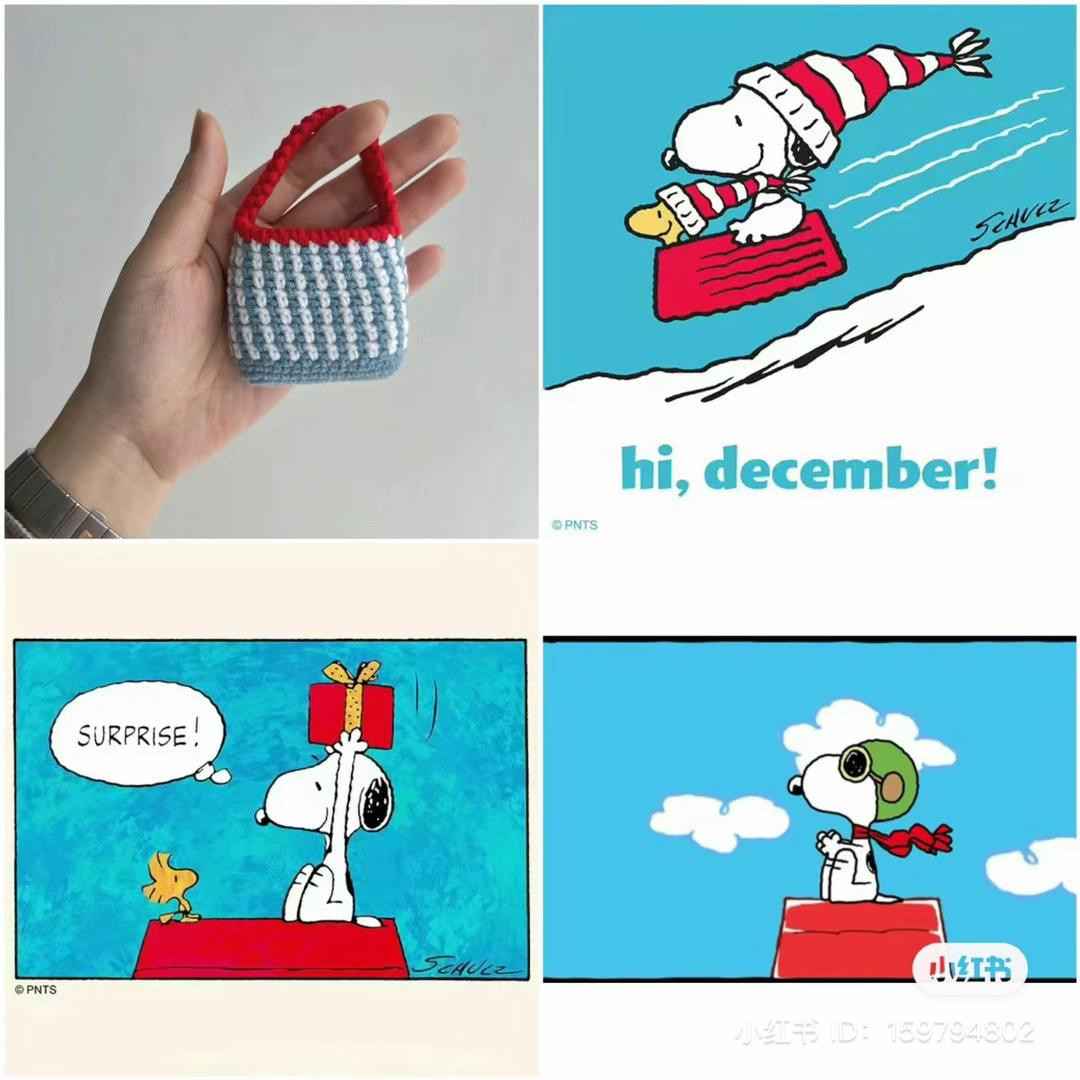 Crochet Striped Color Block Earphone Case Bag Pattern