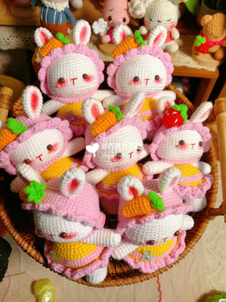 Crochet Sugar Bean Rabbit Doll Pattern Tutorial