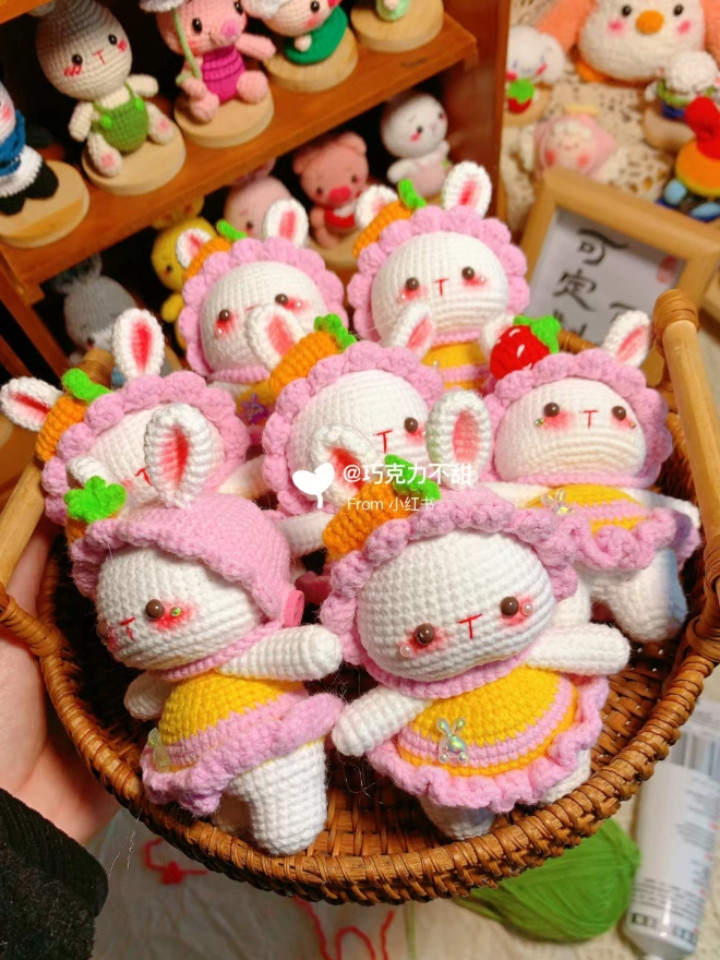 Crochet Sugar Bean Rabbit Doll Pattern Tutorial