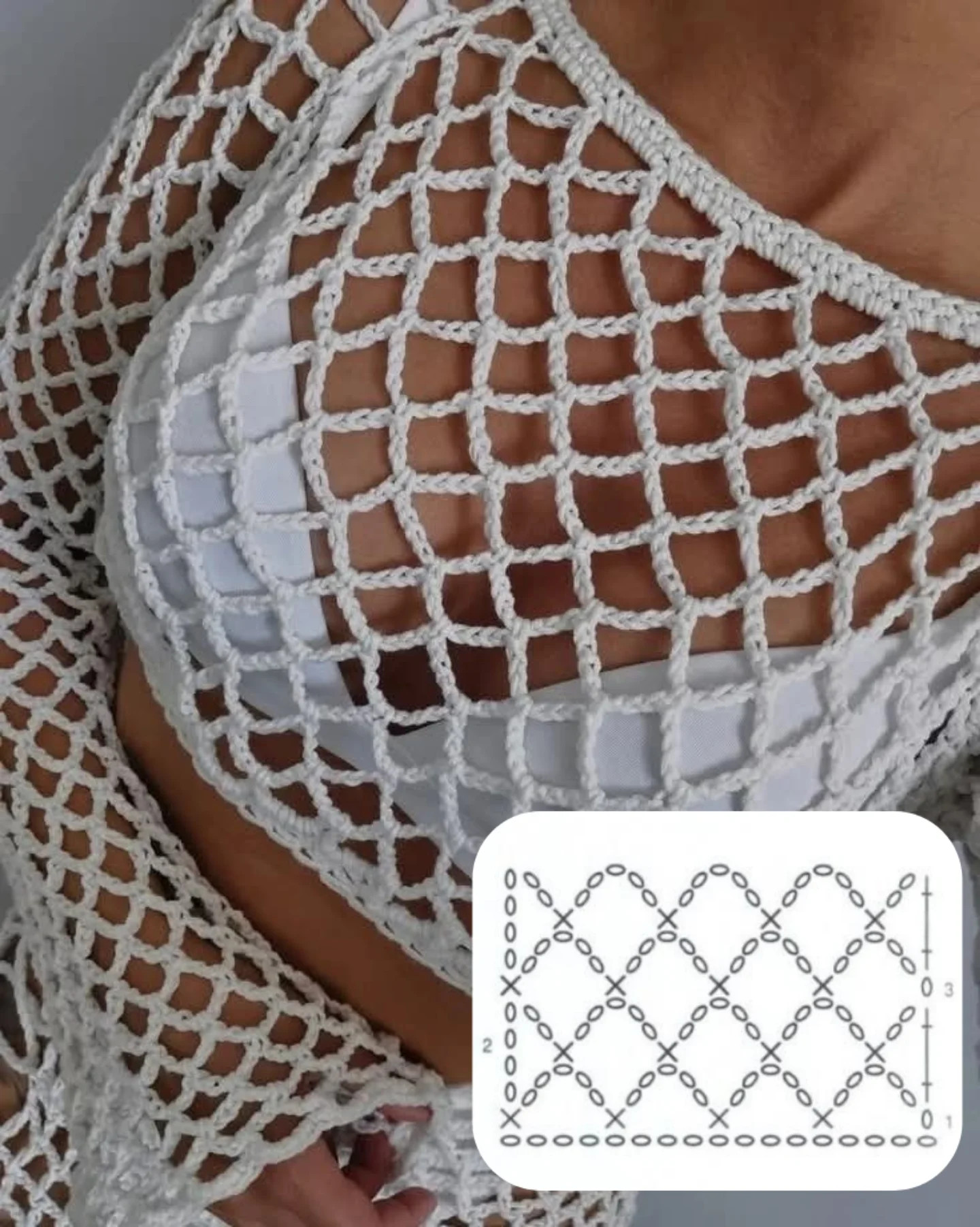 Crochet Summer Dress Patterns: Fishnet and Mesh Stitch Charts for Beach Wear