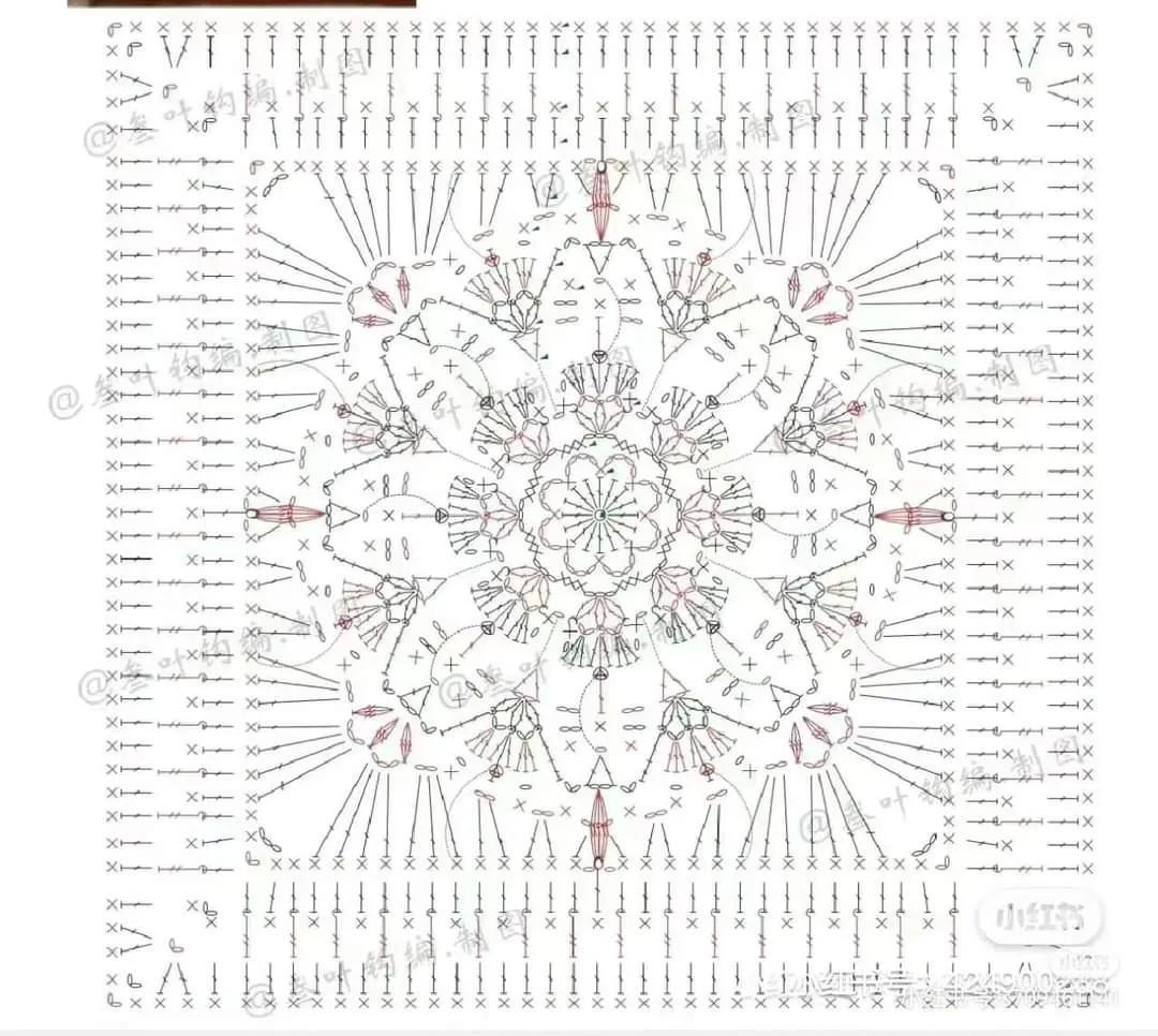 Crochet Summer Hand Fan Pattern with Chart and Color Variations