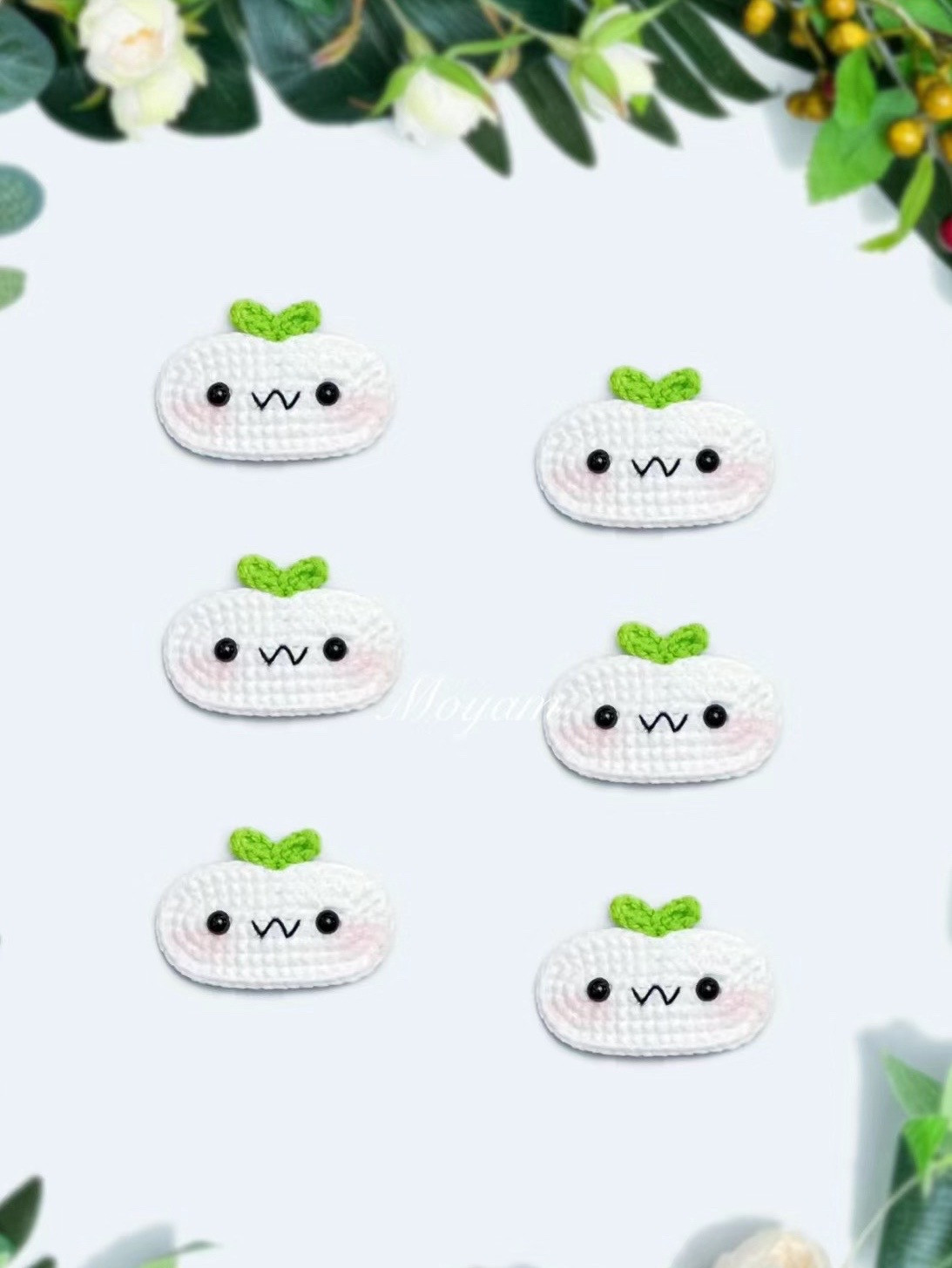 Crochet Sunflower and Tulip Hair Clip Charts