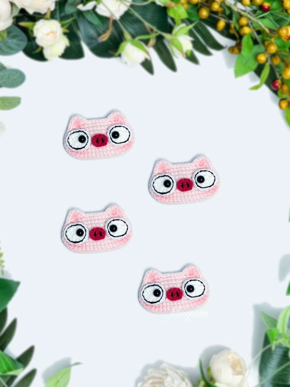 Crochet Sunflower and Tulip Hair Clip Charts