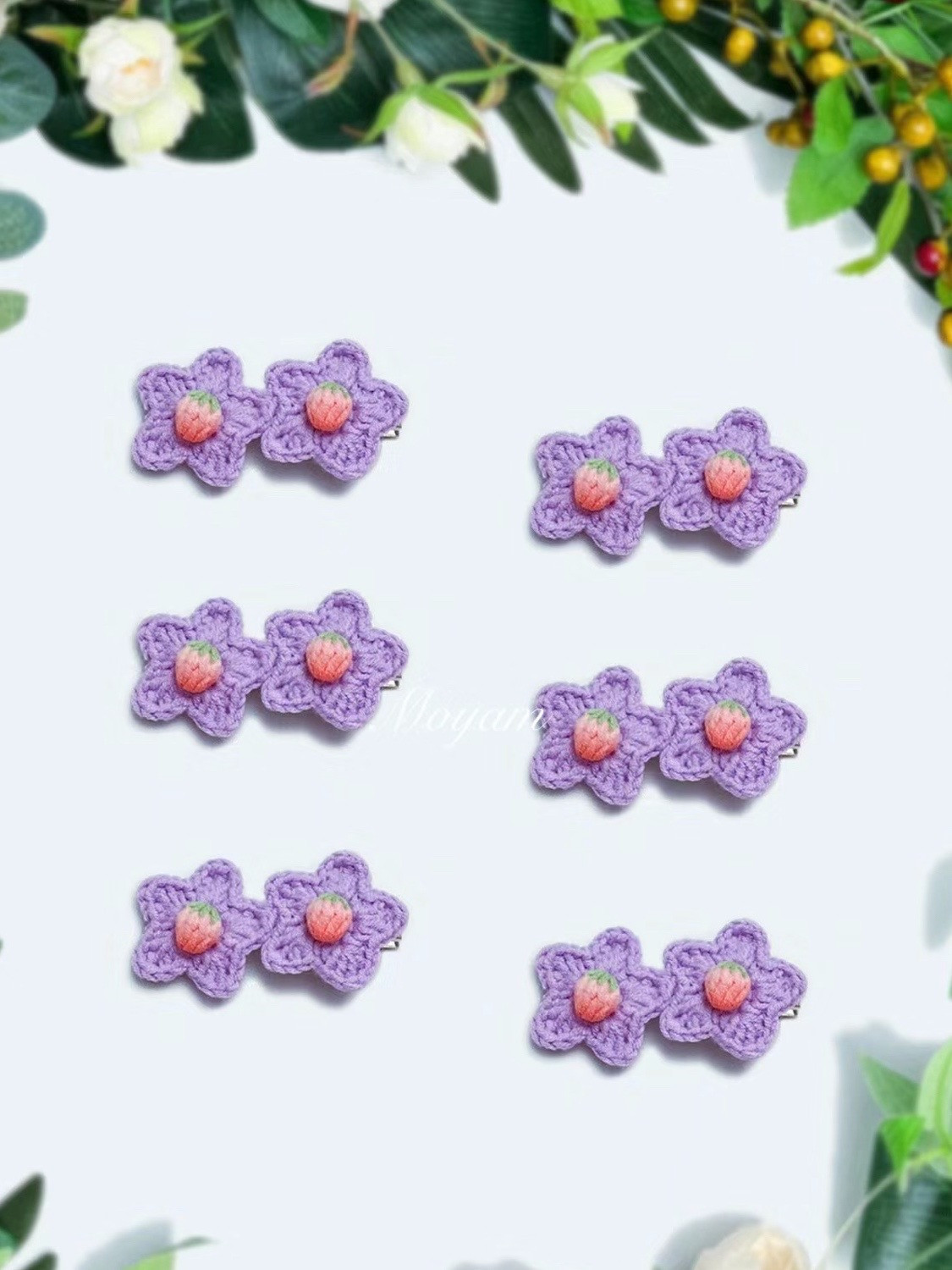 Crochet Sunflower and Tulip Hair Clip Charts