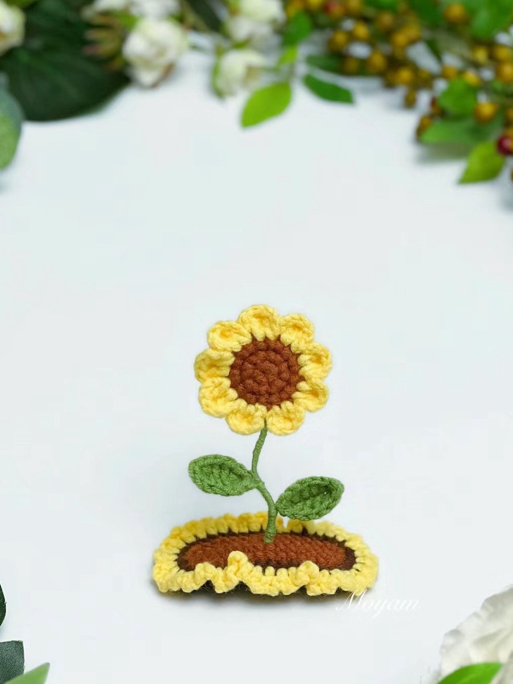 Crochet Sunflower and Tulip Hair Clip Charts