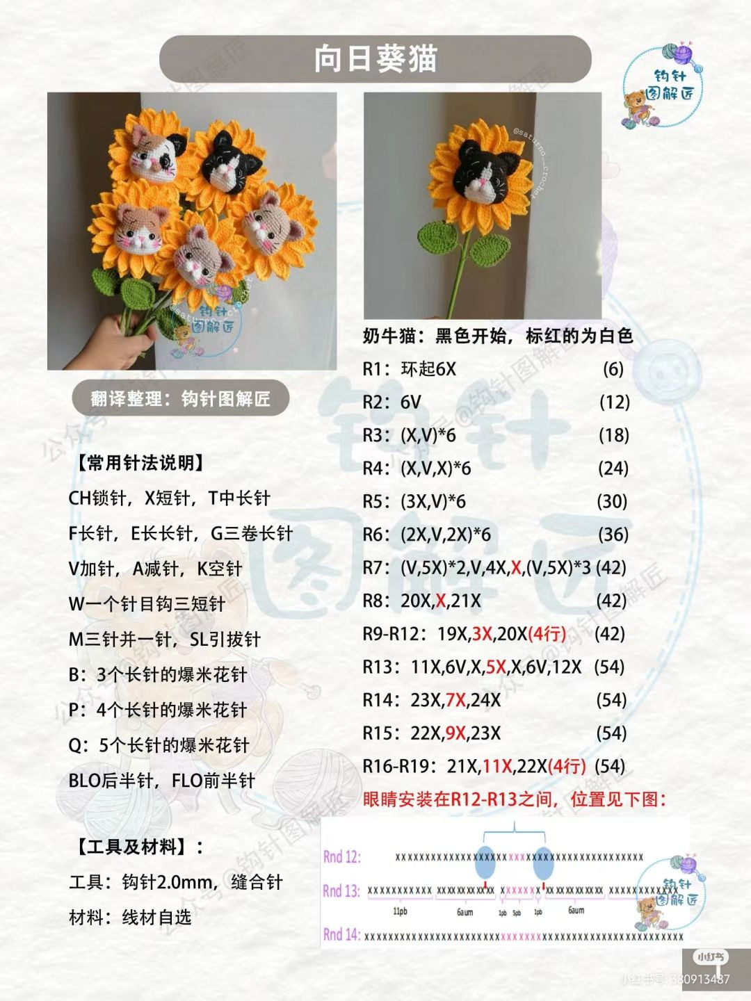 Crochet Sunflower Cat Pattern: Amigurumi Tutorial for Cute Flower Bouquet