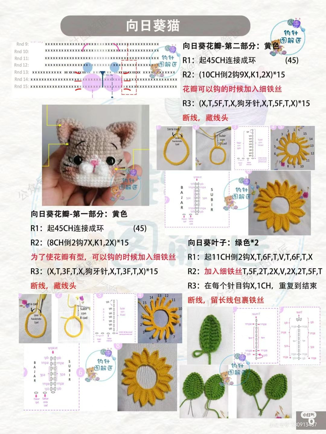 Crochet Sunflower Cat Pattern: Amigurumi Tutorial for Cute Flower Bouquet