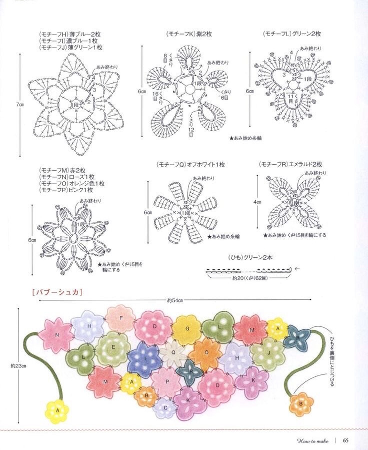 Crochet Sunflower Granny Square Pattern Chart for Triangle Shawl