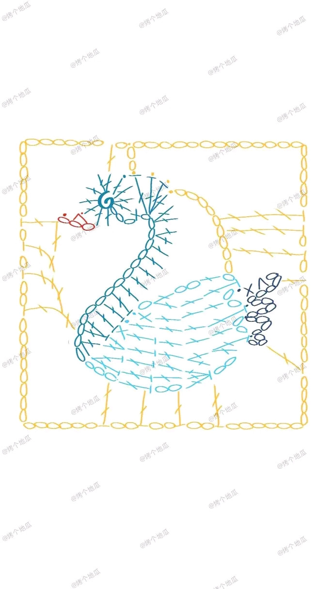 Crochet Swan Scarf Free Pattern Chart Tutorial