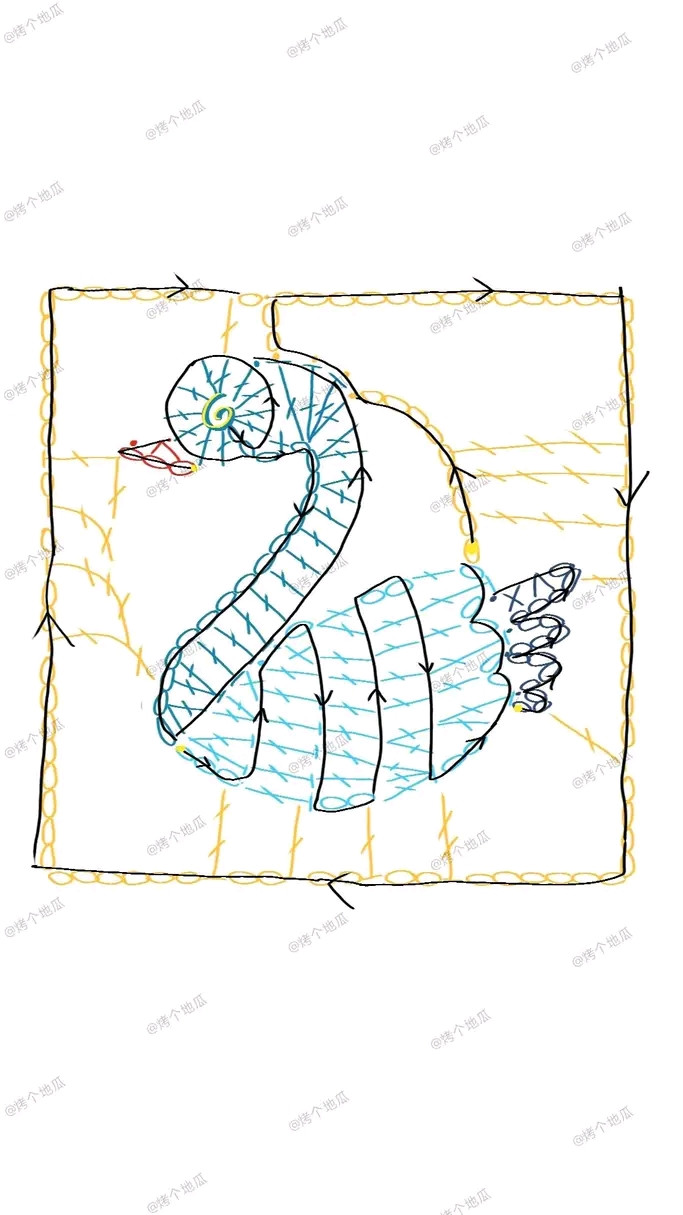 Crochet Swan Scarf Free Pattern Chart Tutorial