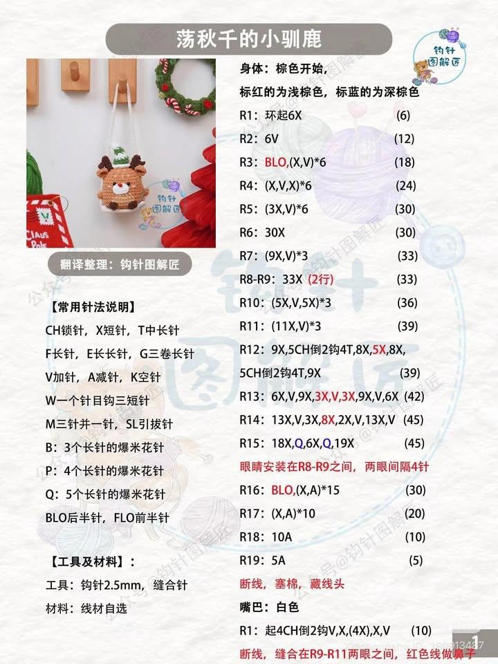 Crochet Swing Gingerbread Man Doll Pattern