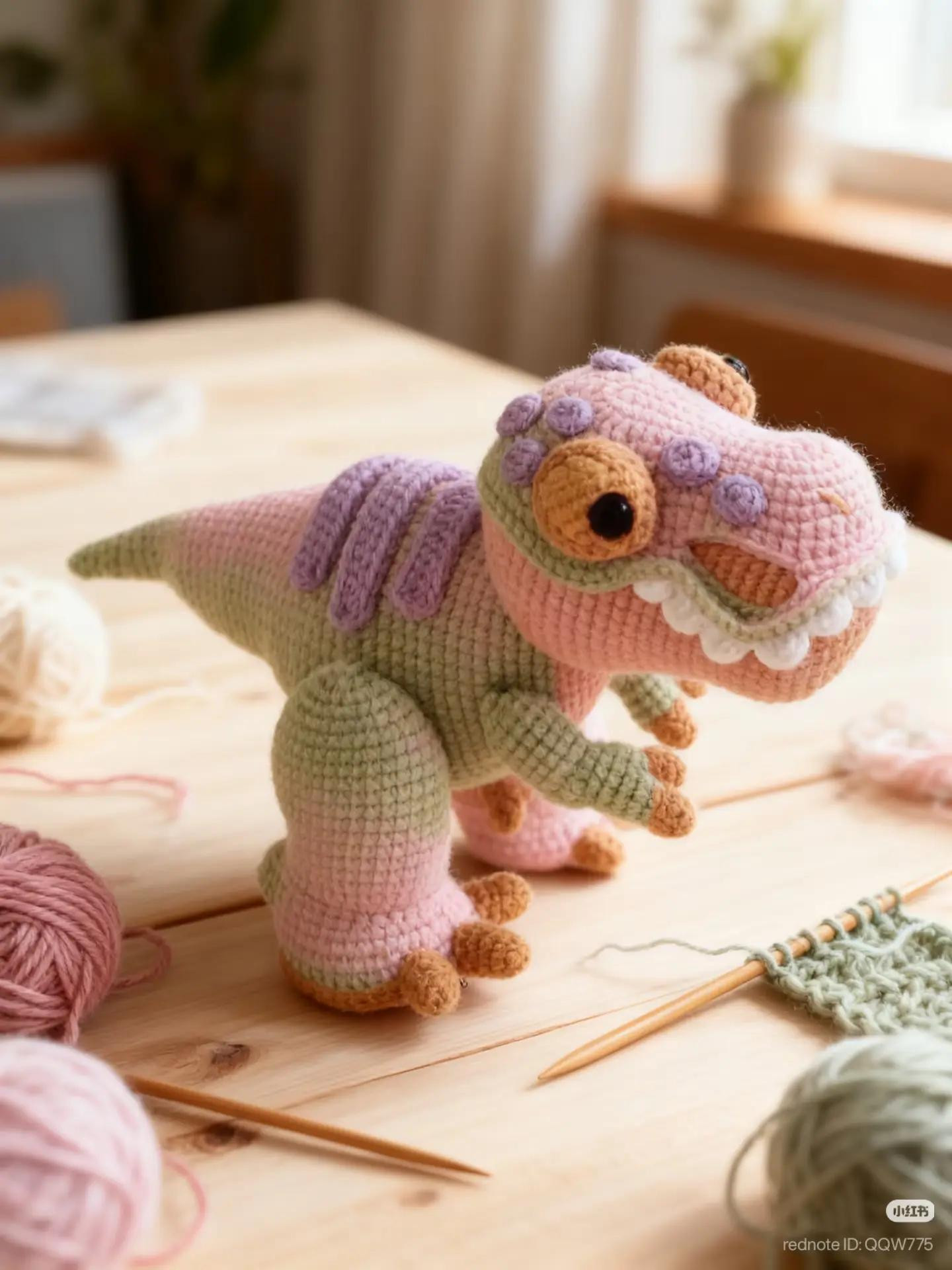 Crochet T-Rex Dinosaur Amigurumi Pattern Tutorial