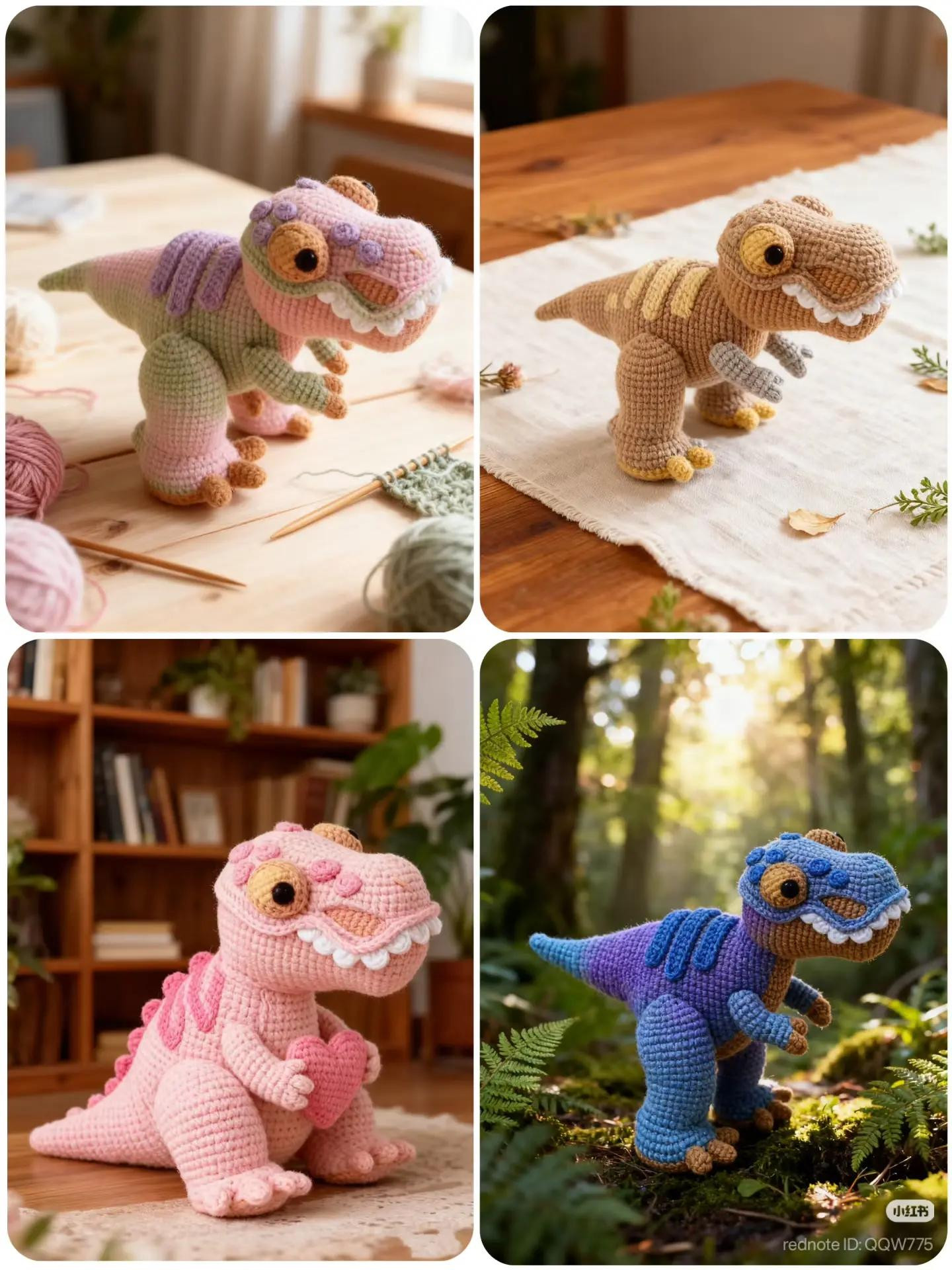 Crochet T-Rex Dinosaur Amigurumi Pattern Tutorial