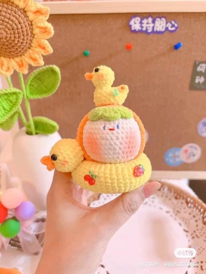 Crochet Takoyaki Amigurumi Doll Pattern with Chart