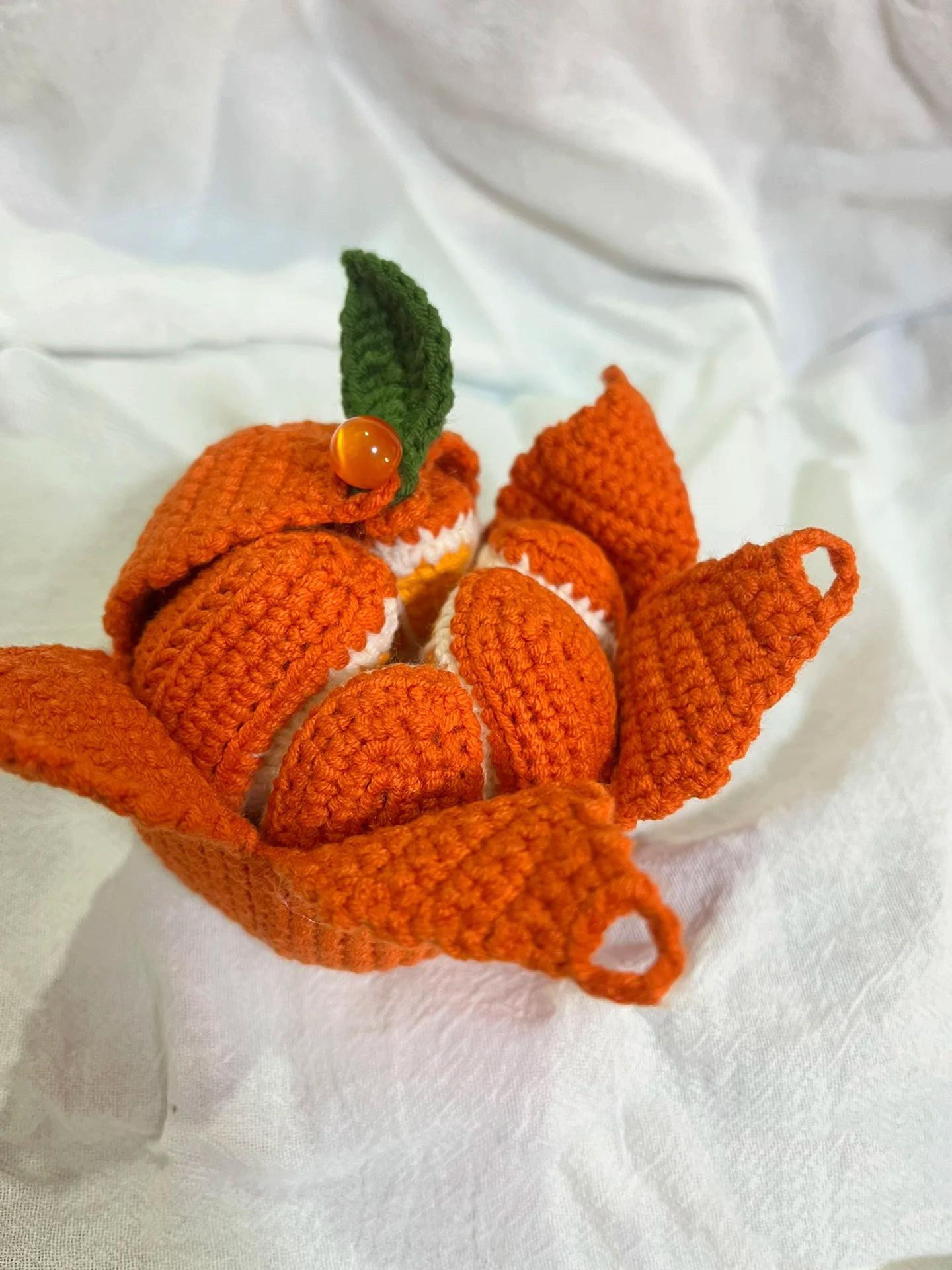 Crochet Tangerine Pattern: Orange Peel and Slices Chart
