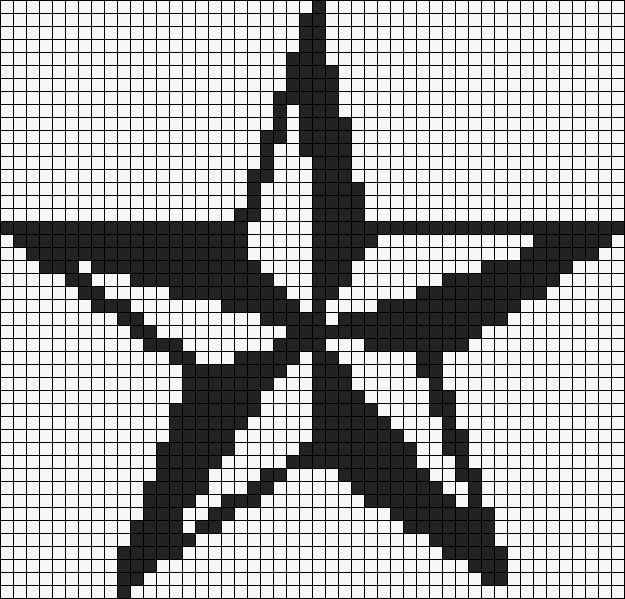 Crochet tapestry patterns featuring star wands, bows, and flowers