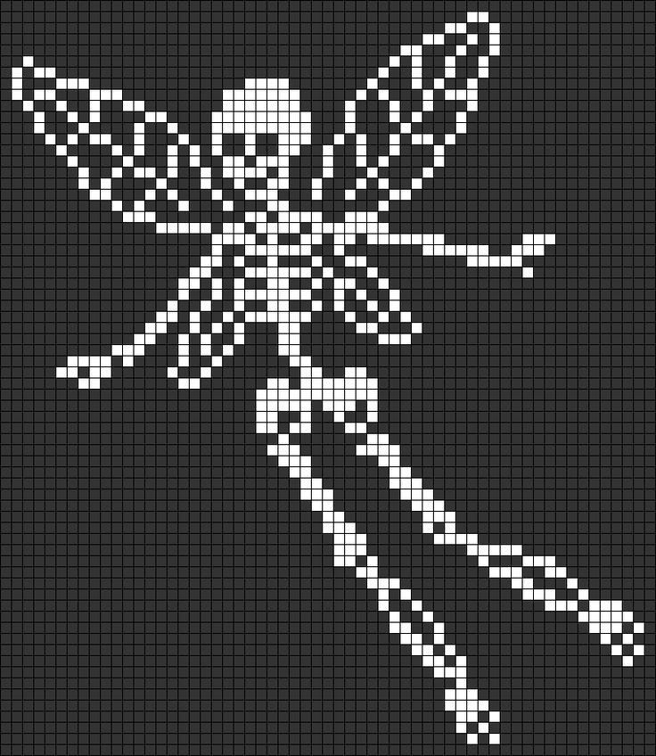 Crochet tapestry patterns featuring star wands, bows, and flowers