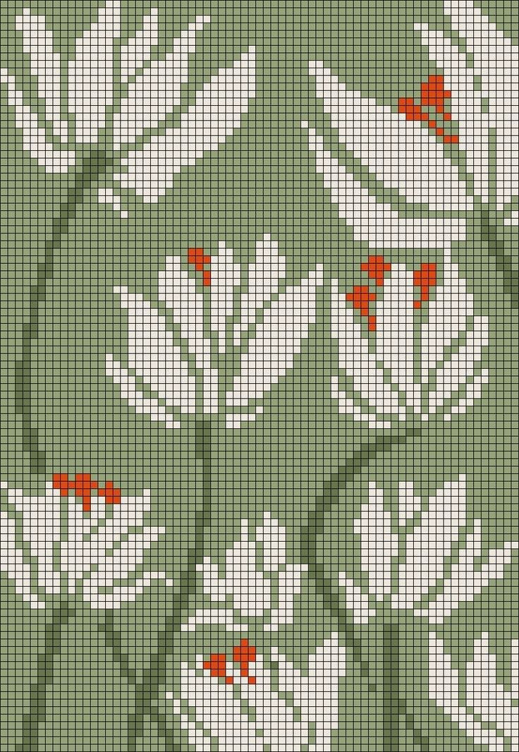Crochet Tapestry Patterns: Vibrant Floral Designs, Autumn Leaves, Mushrooms, and Botanical Motifs for Pixel Art Stitching
