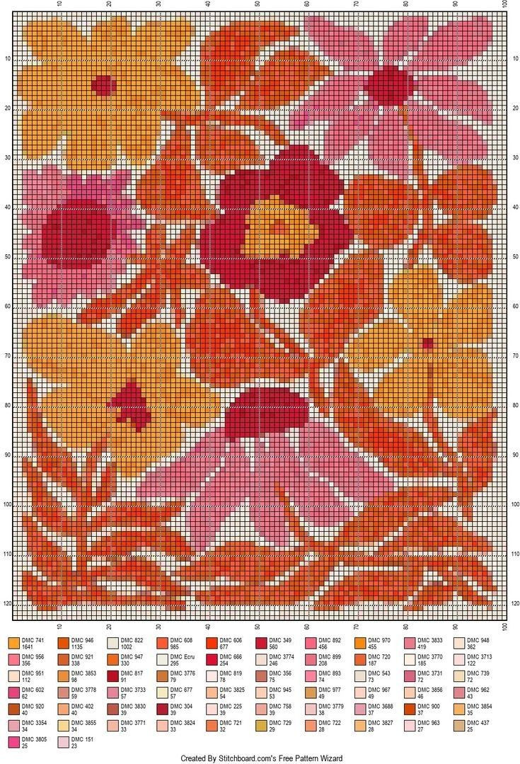 Crochet Tapestry Patterns: Vibrant Floral Designs, Autumn Leaves, Mushrooms, and Botanical Motifs for Pixel Art Stitching
