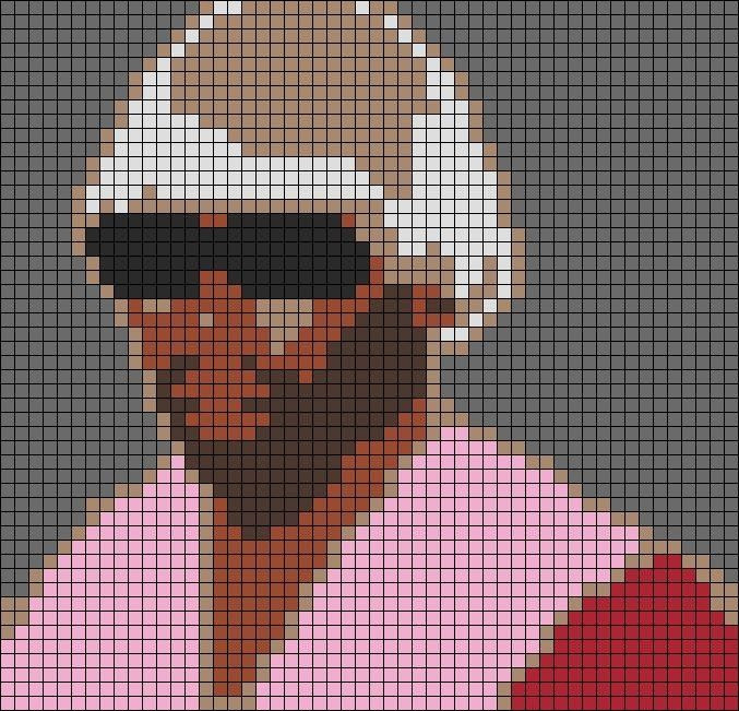 Crochet Tapestry Pixel Charts: Lana Del Rey, Arctic Monkeys, Tyler The Creator, Rolling Stones, Queen, Gorillaz