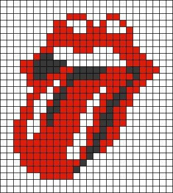 Crochet Tapestry Pixel Charts: Lana Del Rey, Arctic Monkeys, Tyler The Creator, Rolling Stones, Queen, Gorillaz