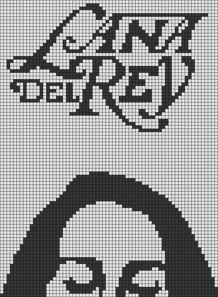Crochet Tapestry Pixel Charts: Lana Del Rey, Arctic Monkeys, Tyler The Creator, Rolling Stones, Queen, Gorillaz