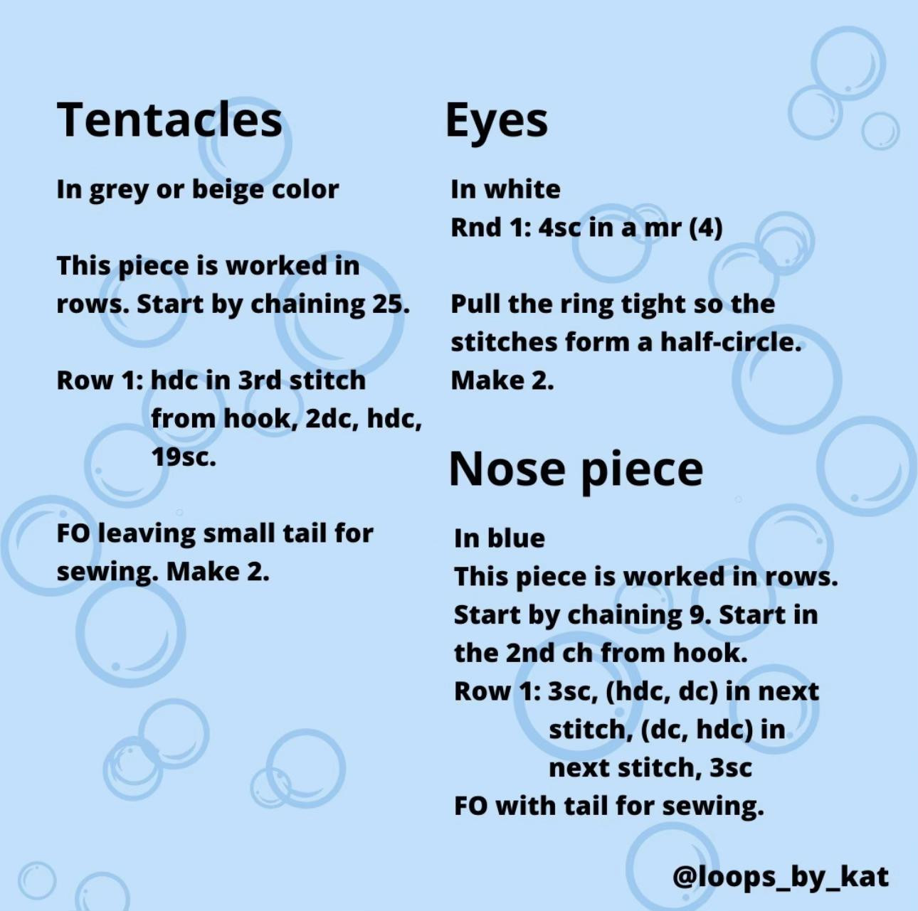 Crochet Tentacool Free Pattern