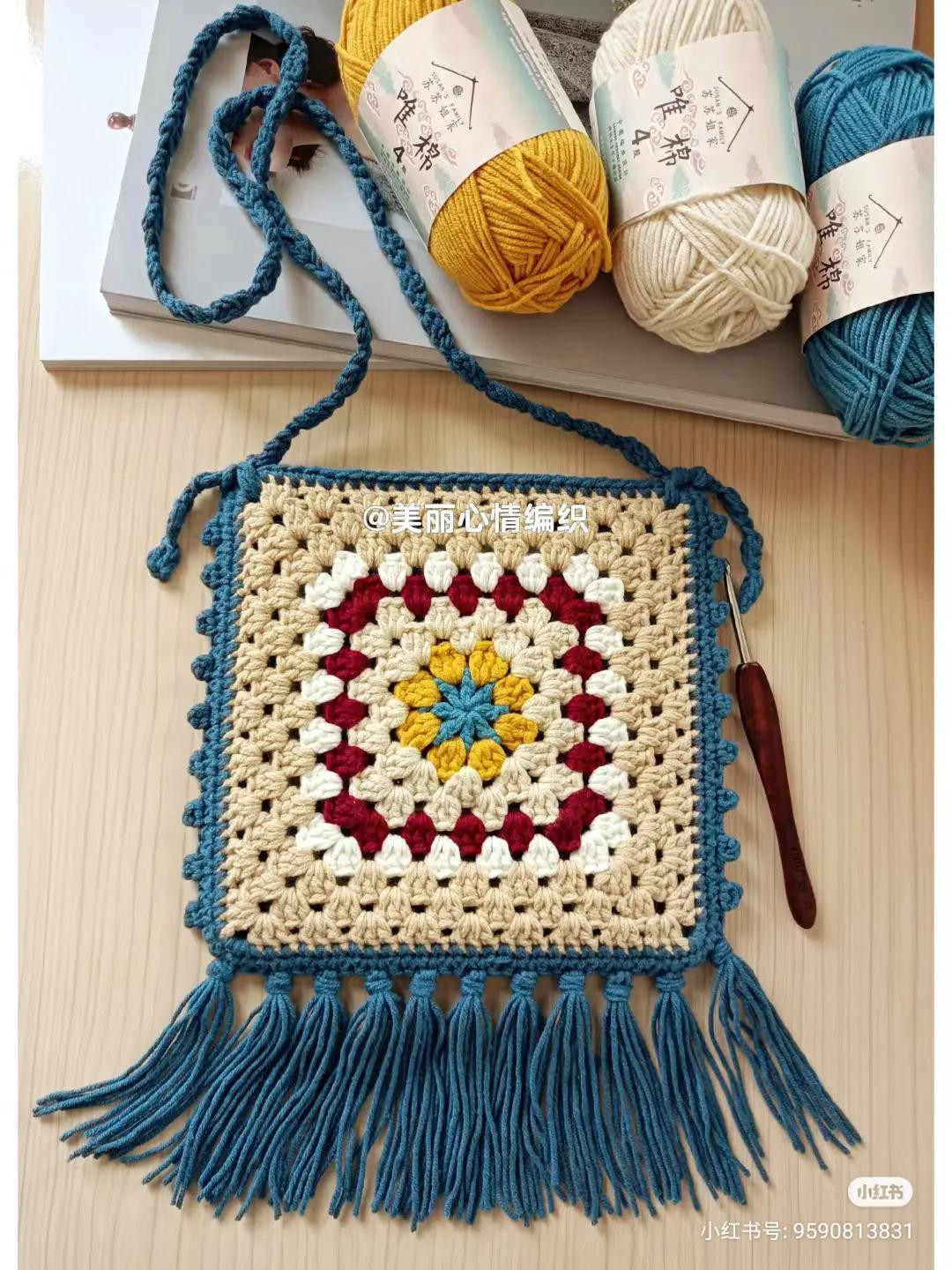 Crochet Tote Bag and Granny Square Crossbody Bag Patterns with Charts