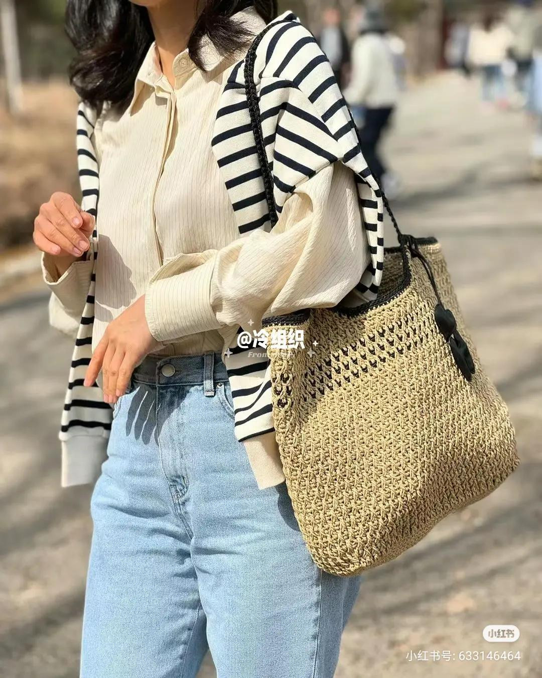 Crochet Tote Bag and Granny Square Crossbody Bag Patterns with Charts