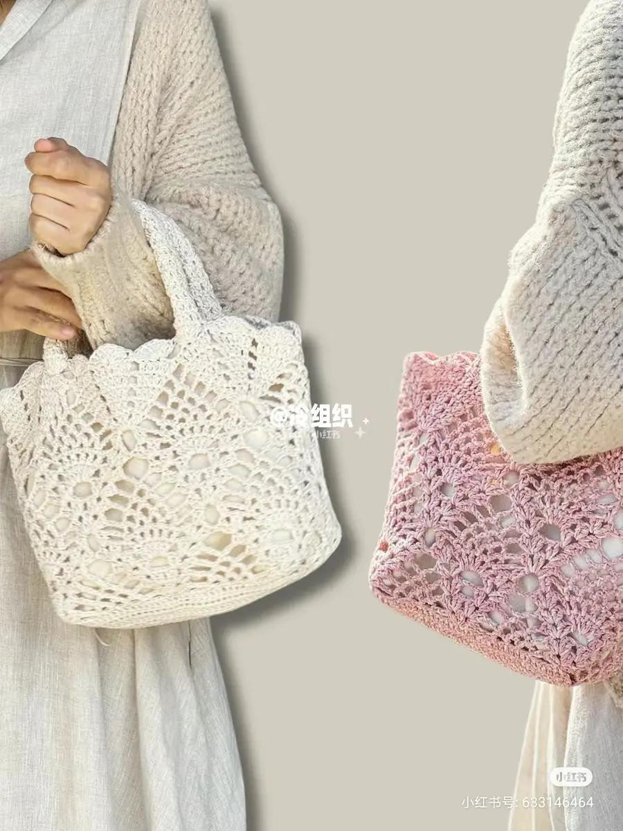 Crochet Tote Bag and Granny Square Crossbody Bag Patterns with Charts