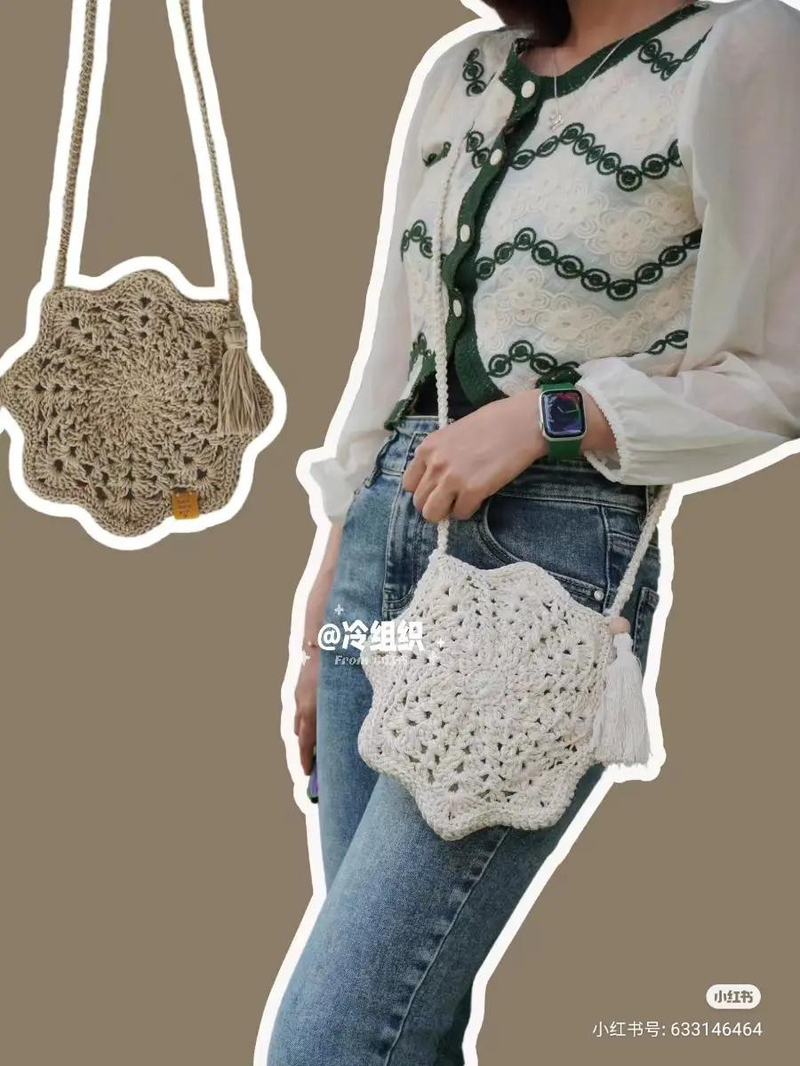 Crochet Tote Bag and Granny Square Crossbody Bag Patterns with Charts