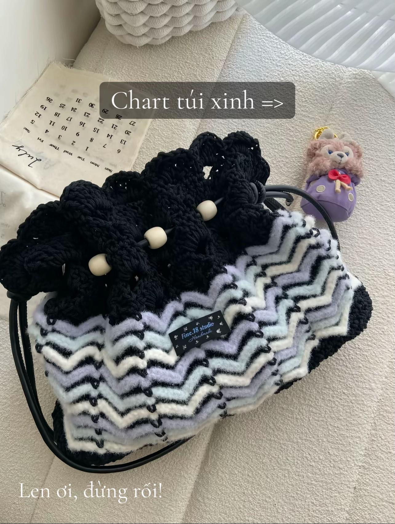 Crochet Tote Bag Chart - Island or Dunhuang Color Scheme Pattern