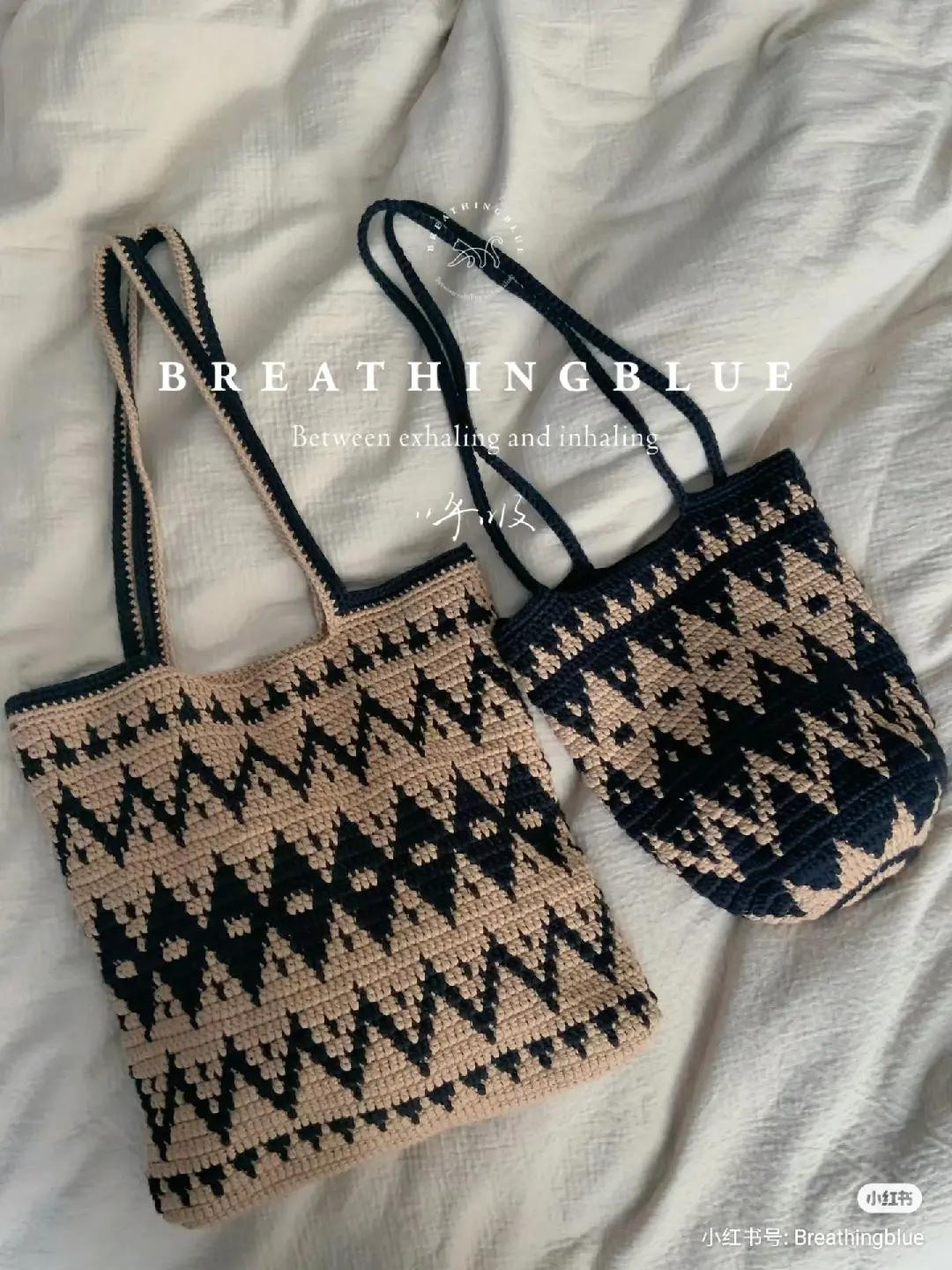 Crochet Tote Bag Pattern Chart: White Yarn Handbag Tutorial with Stitch Diagram