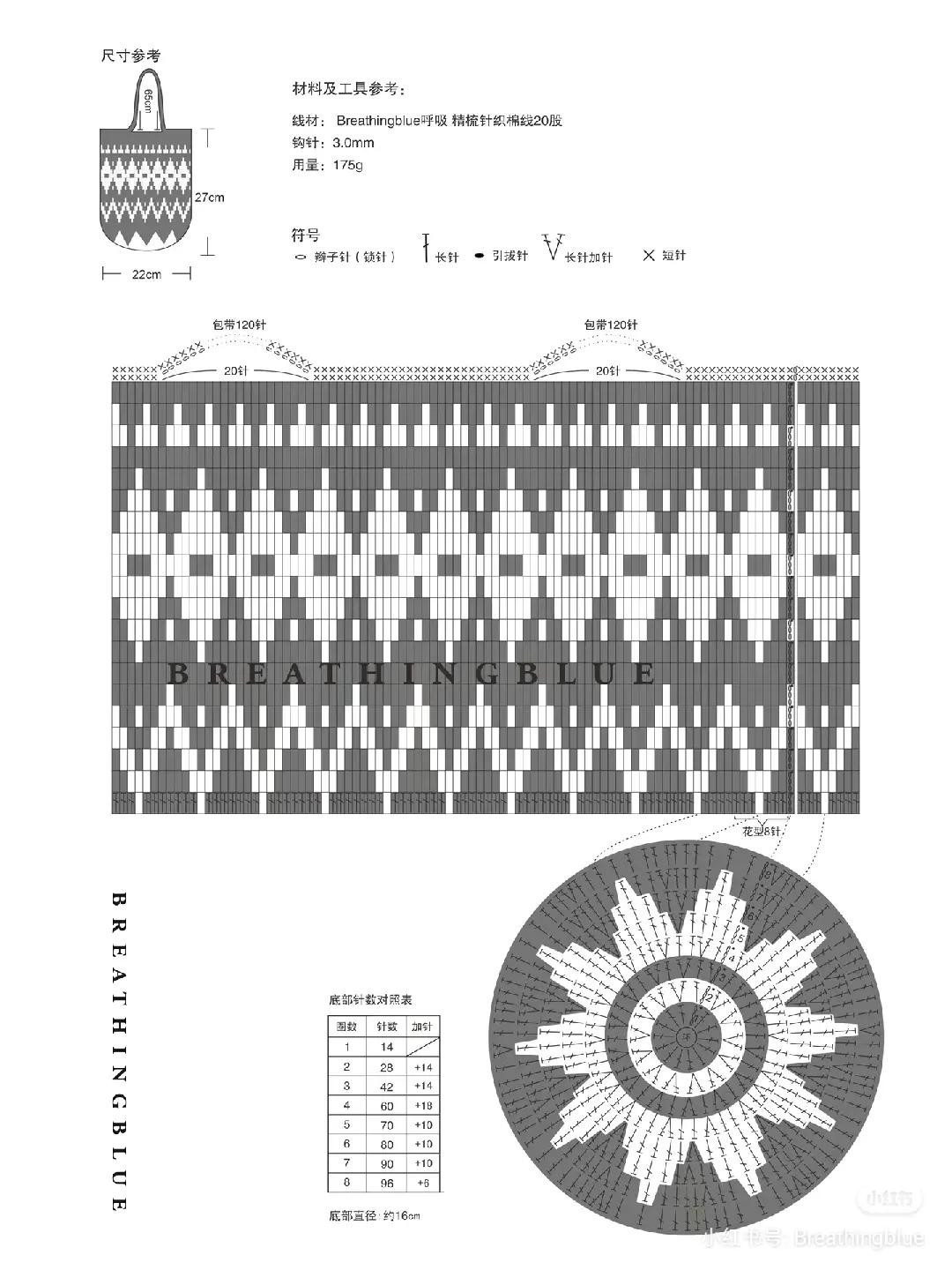Crochet Tote Bag Pattern Chart: White Yarn Handbag Tutorial with Stitch Diagram