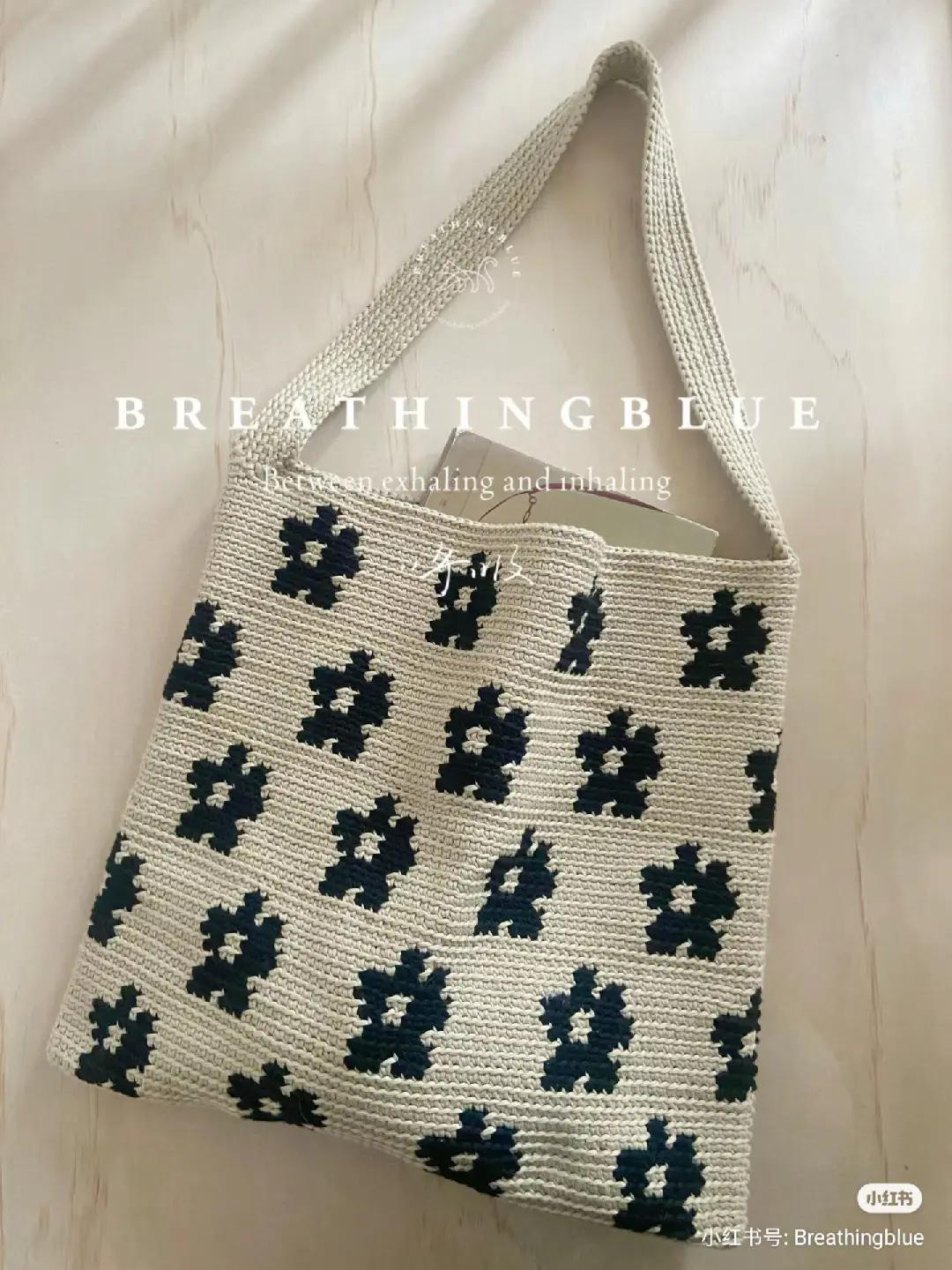 Crochet Tote Bag Pattern Chart: White Yarn Handbag Tutorial with Stitch Diagram