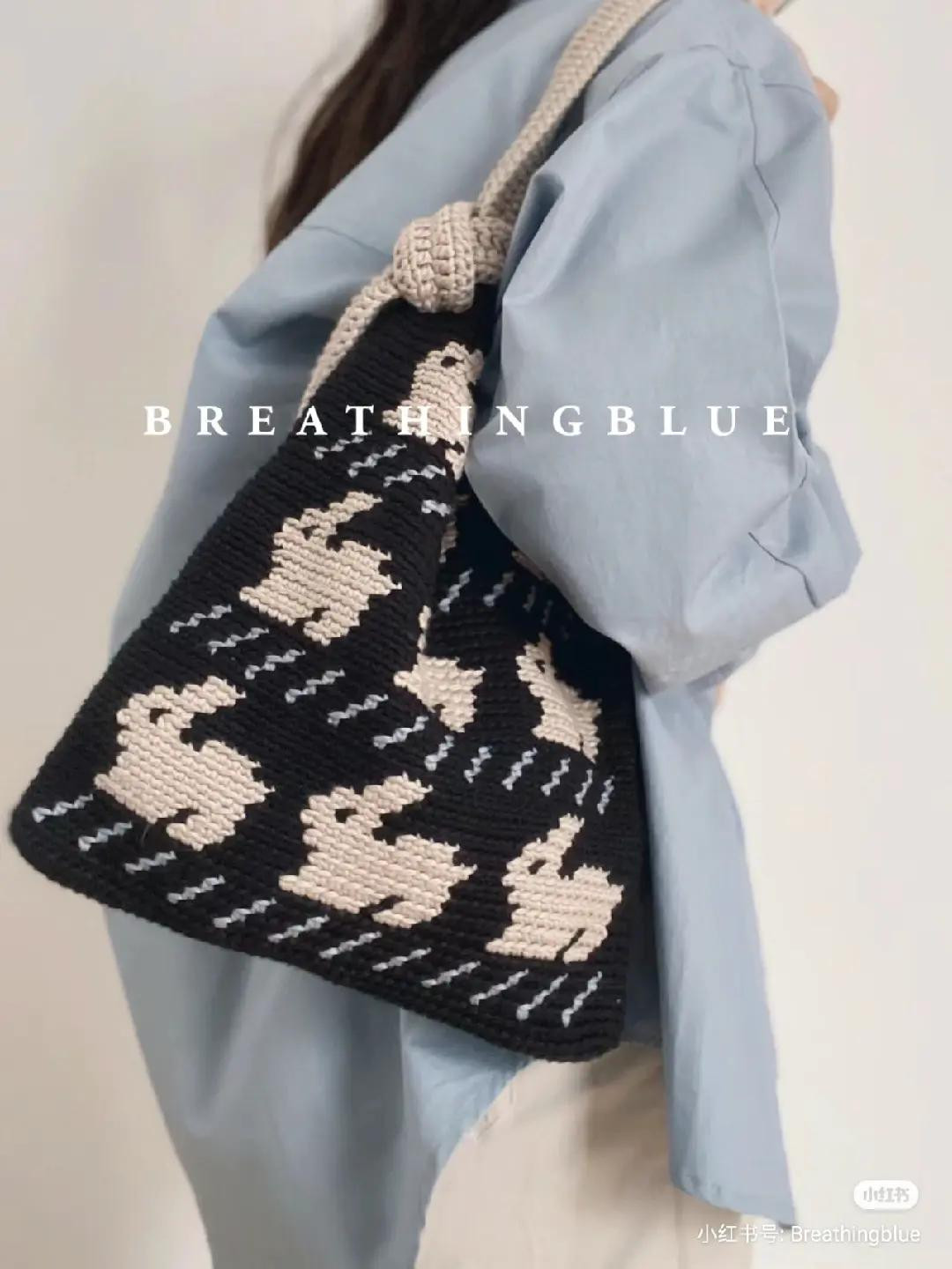 Crochet Tote Bag Pattern Chart: White Yarn Handbag Tutorial with Stitch Diagram