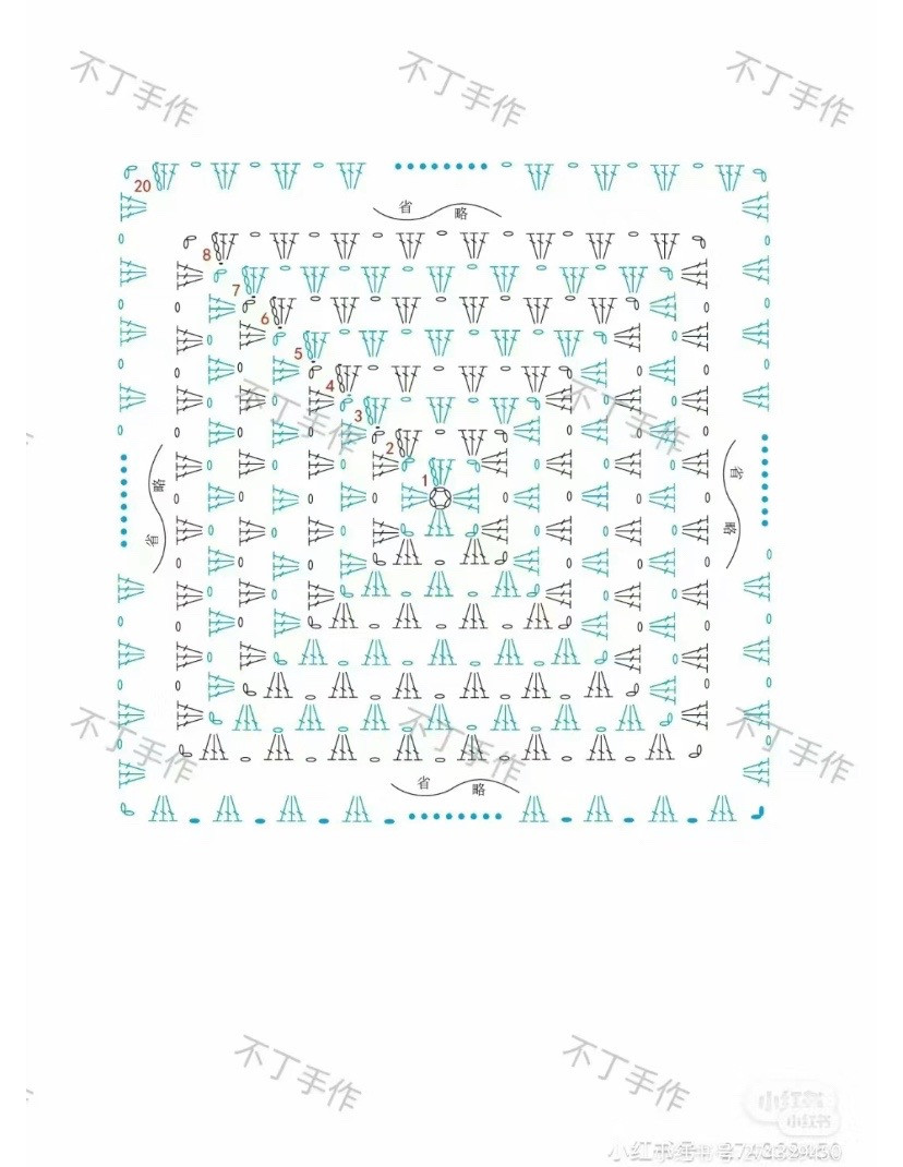 Crochet Tote Bag Pattern: Detailed Flat Chart for Purple, Beige, and Dark Grey Handmade Bags