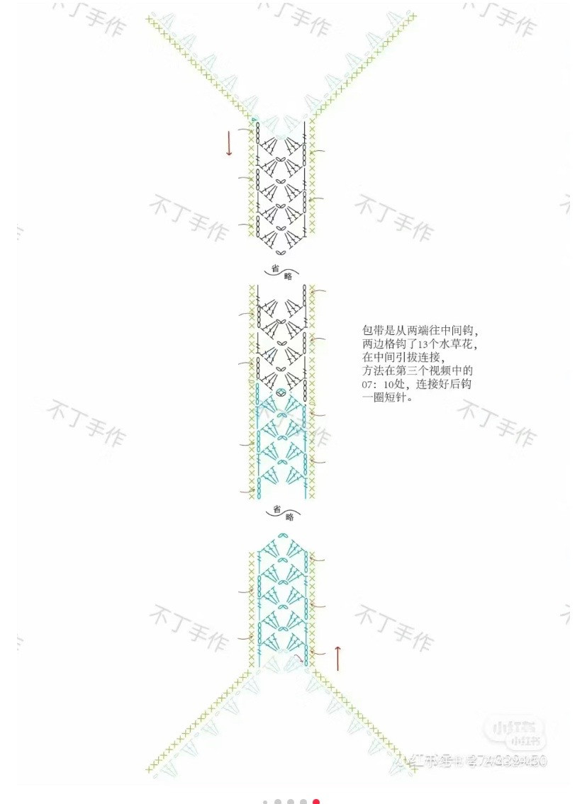 Crochet Tote Bag Pattern: Detailed Flat Chart for Purple, Beige, and Dark Grey Handmade Bags