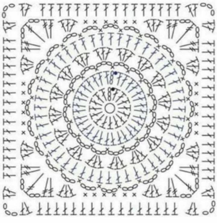 Crochet Tote Bag Patterns with Mandala Square Charts and Instructions